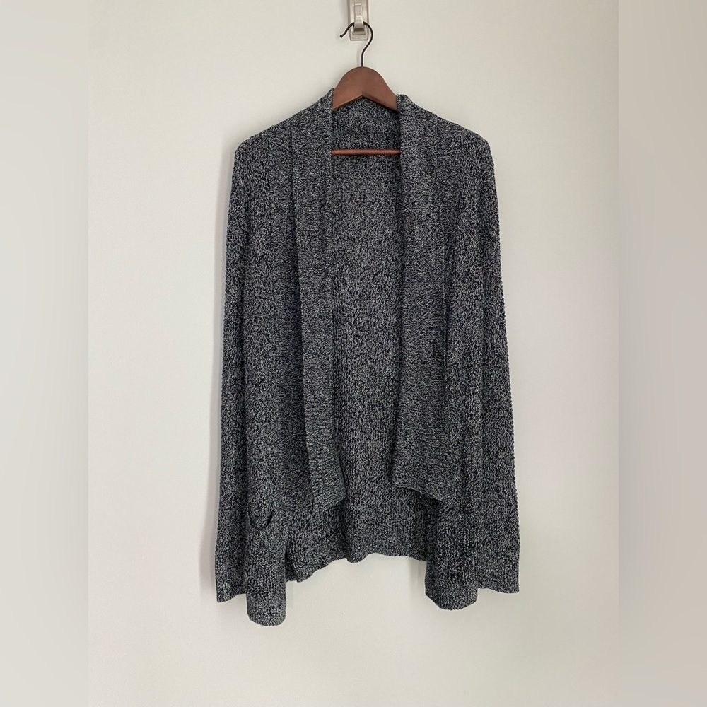 Express Women's Gray Open-Front Sweater